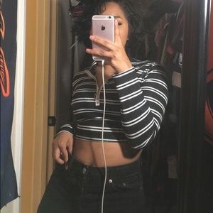Striped crop top